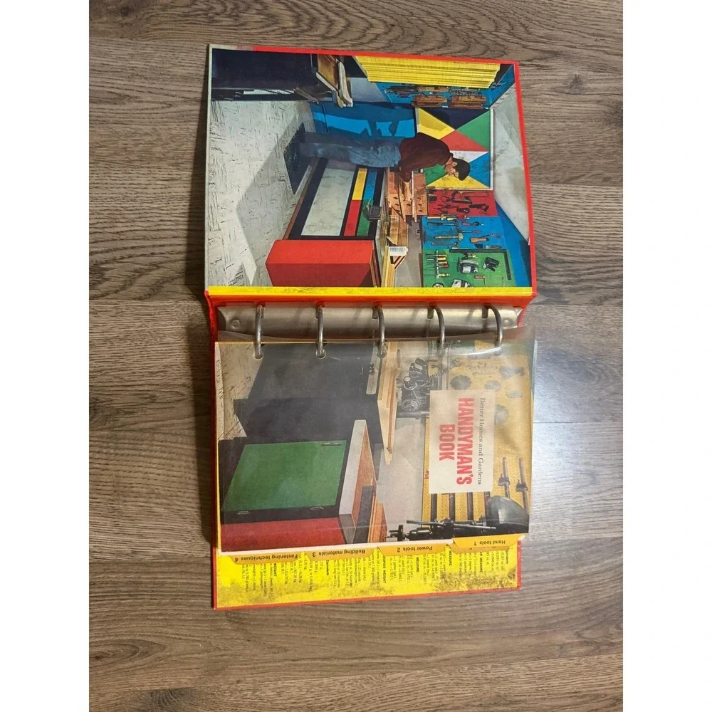 Better Homes and Gardens Handyman's Book Vintage Ring Binder Red DIY Manual Good